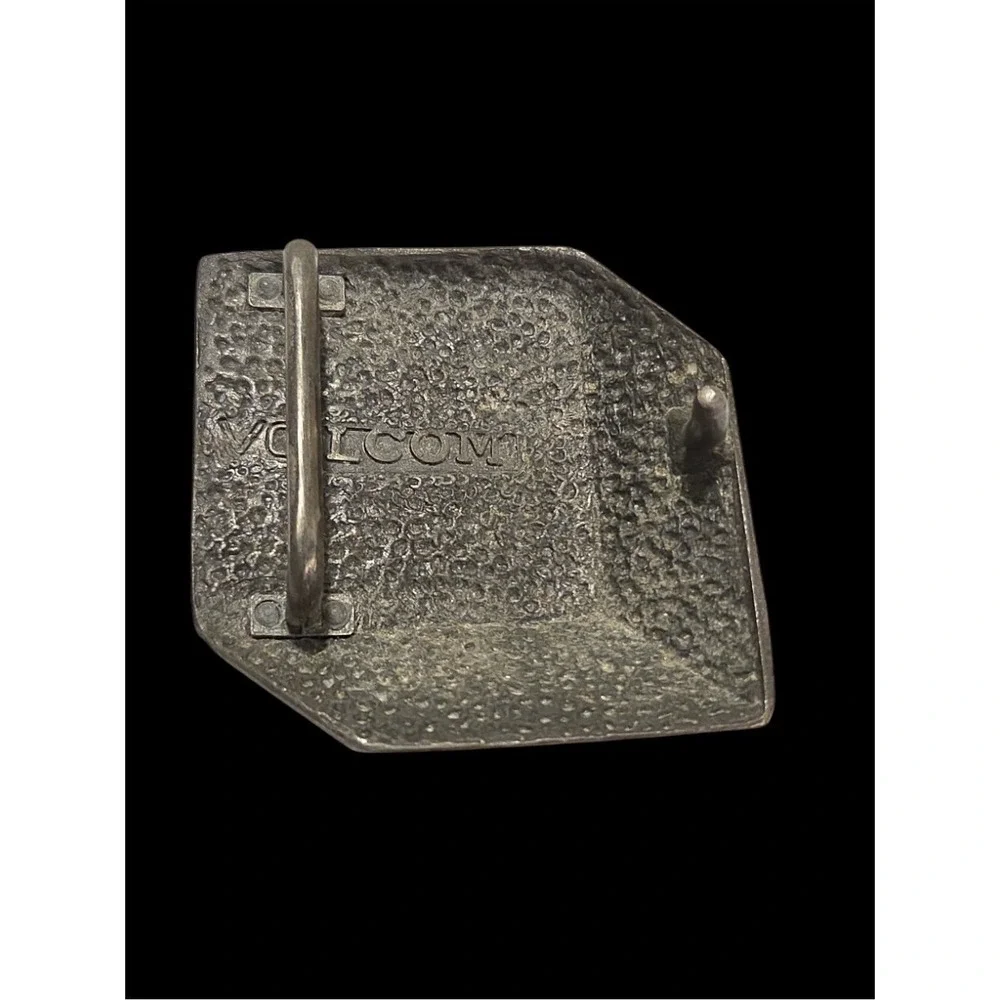 3D Volcom Cube Pewter Belt Buckle‎ Logo Skater Skate Board Distressed Fashion